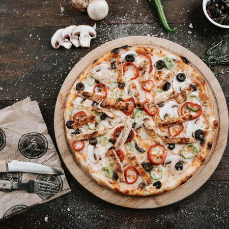 Pizza pollo BBQ 