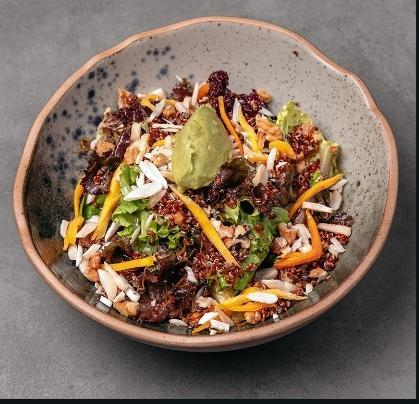 QUINOA, MANGO AND AVOCADO WITH TRUFFLE DRESSING