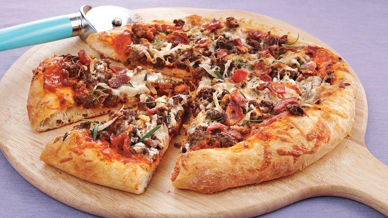 Fried Pizza Hisə Verilmiş Ətli 