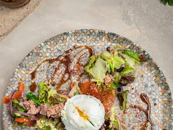 Sədəf üsullu tuna salatı