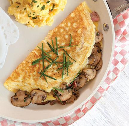Omlet göbələkli