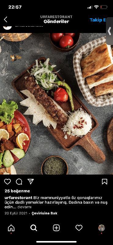 Urfa-özel porsiyon(manqal salatı,qatıq,sous)