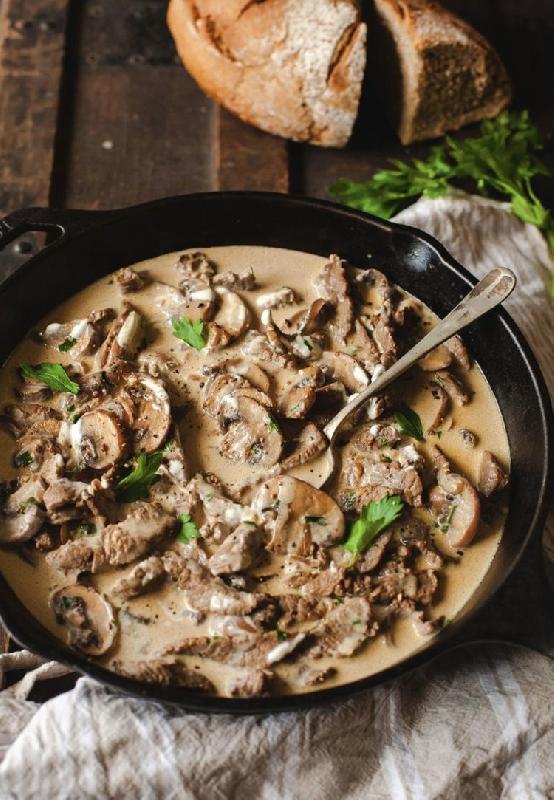 Beef stroganoff