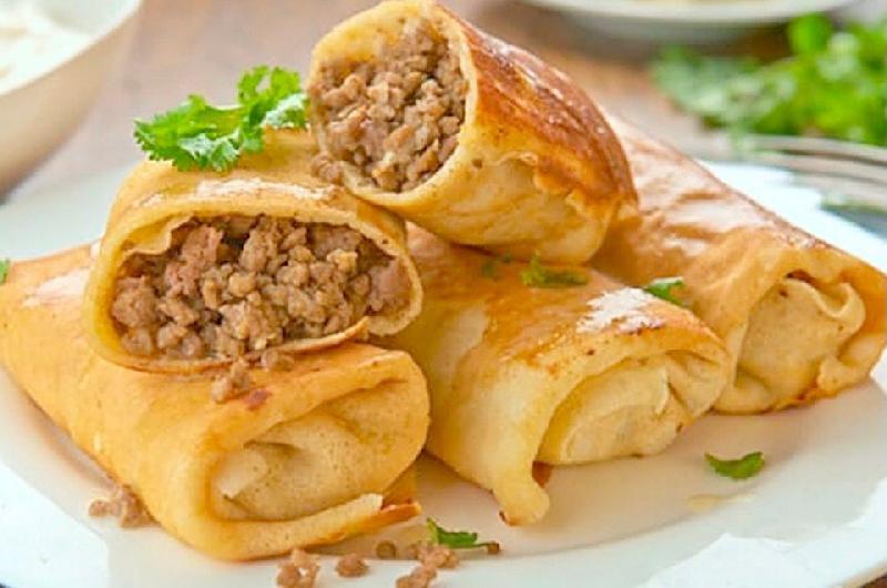Блины с мясом