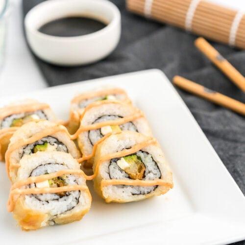 Tempura crab maki roll