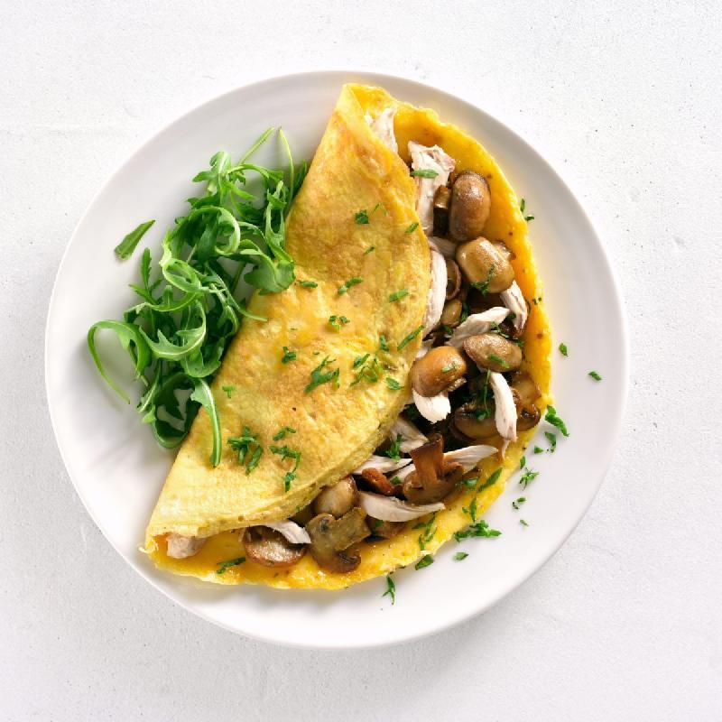 Göbələkli omlet