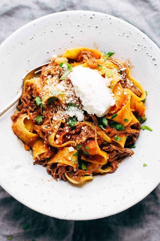 Pappardelle with braised beef 