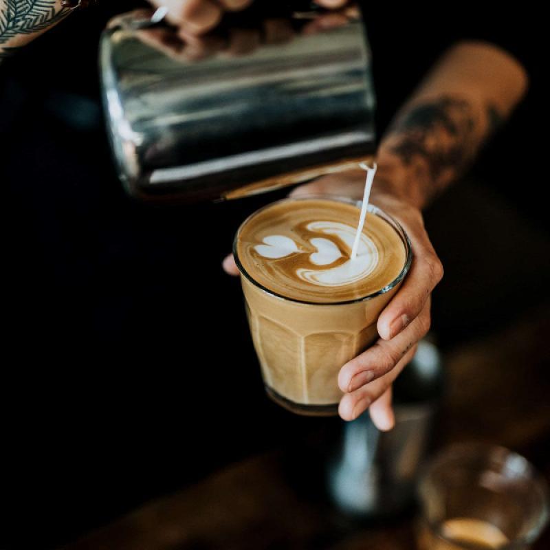 Doppio with milk/cream