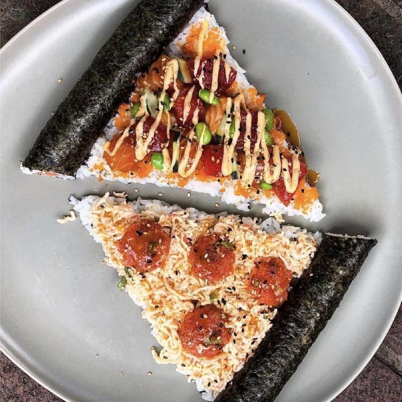 Sushi pizza