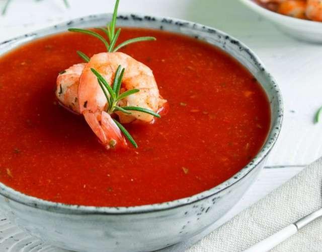 Гаспачо с креветками