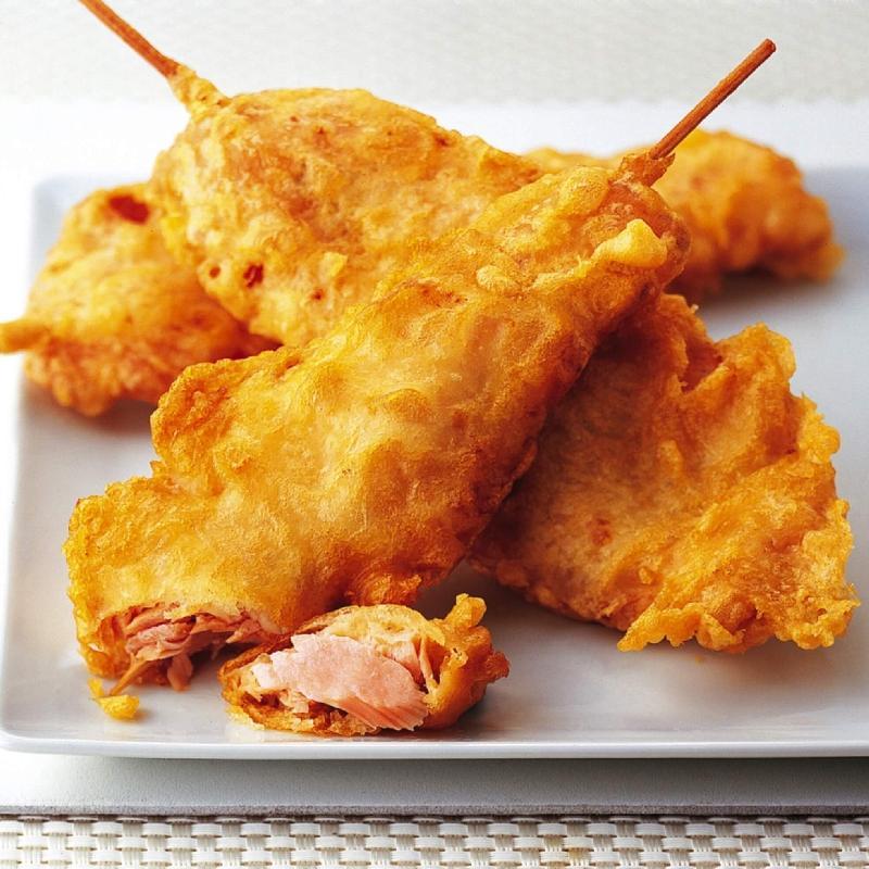 Salmon tempura