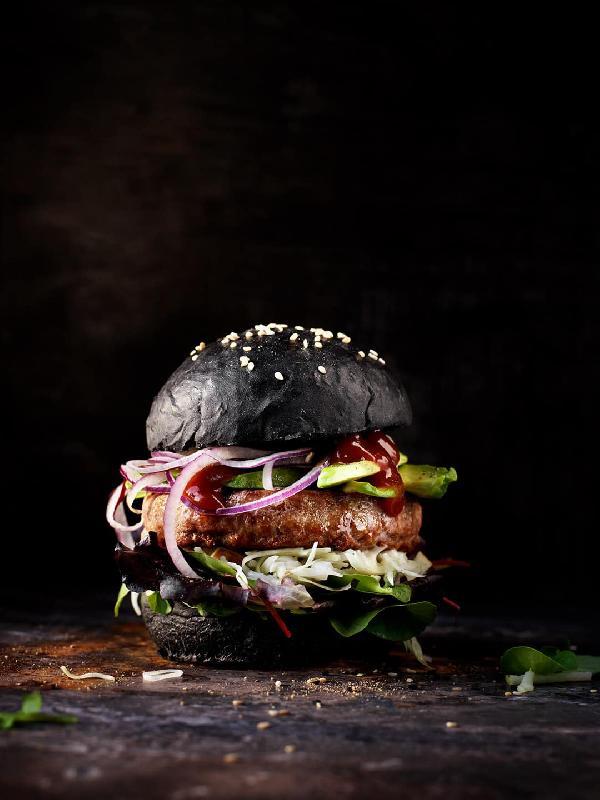Black hamburger