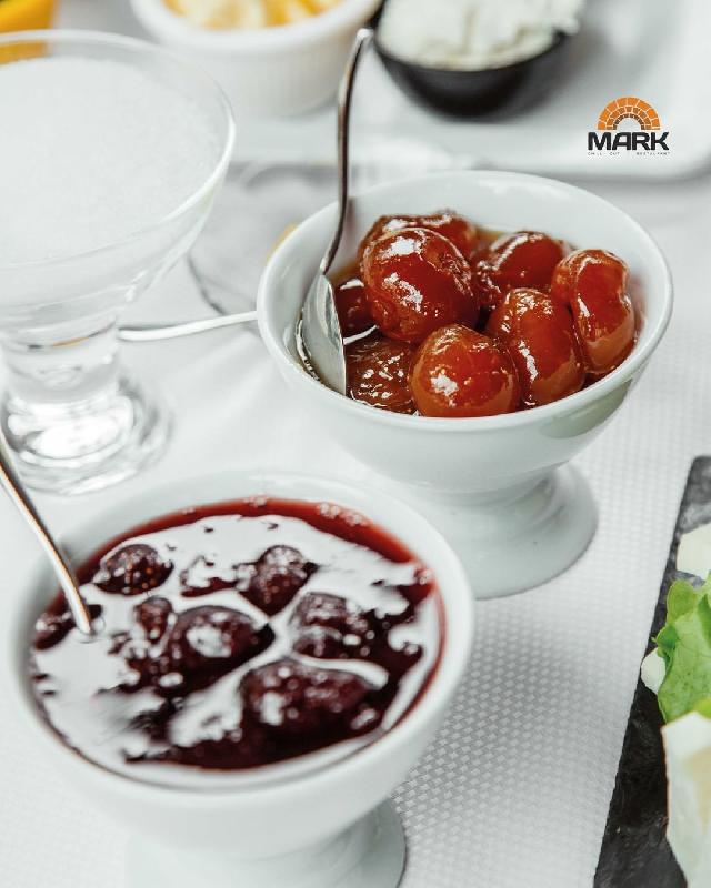 Mürəbbələr - vişnə, ağ gilas, qarpuz, çiyələk, əncir, bütöv armud, şaftalı, malina, zoğal, ərik, böyürtkən 