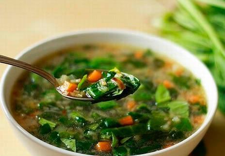 Yumurtalı çin tərəvəzi ilə şorba