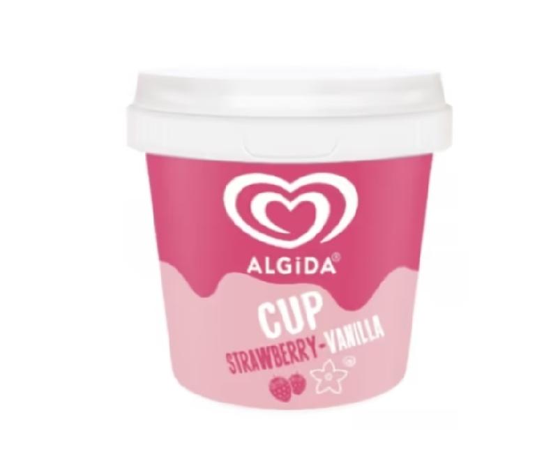 Algida Dondurması Çiyələk və Vanil ilə 100 ml