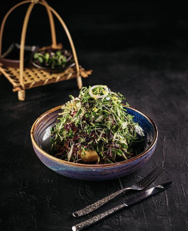 Crispy Duck Salad with Pine Nuts and Cress