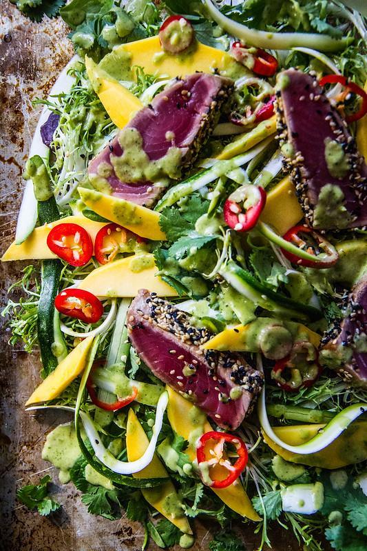 Seared Tuna with Coriander & Green Chili