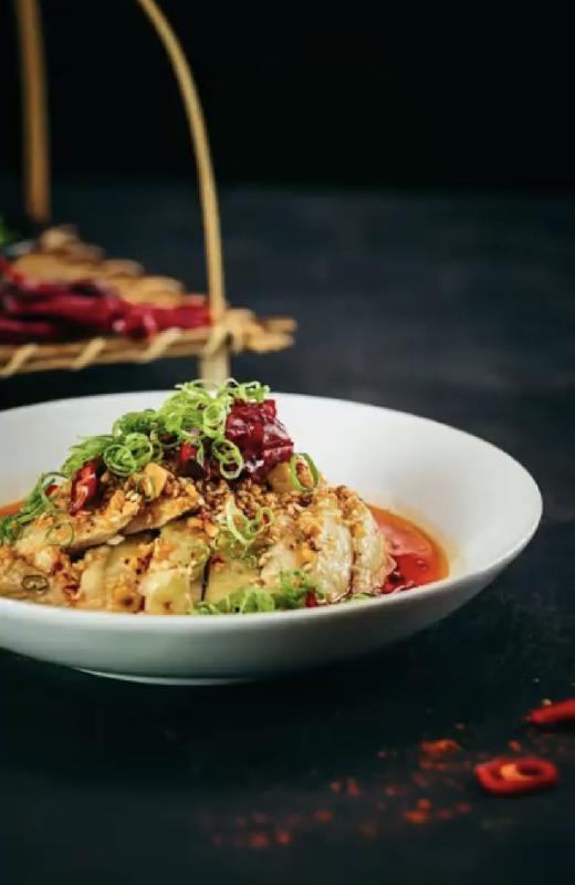 Chilled Poached Chicken in Chili Oil & Vinegar