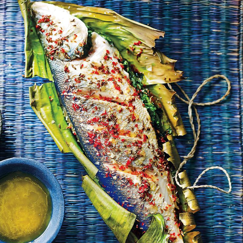 Whole Seabass with Chili & Coriander