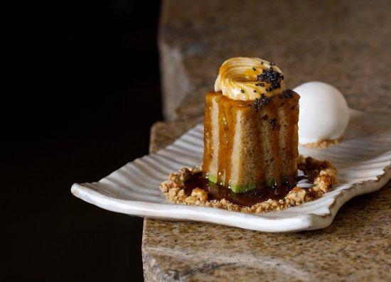 Green tea and banana cake