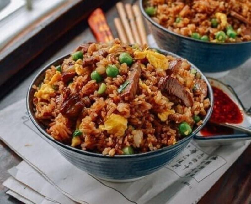 Fried rice meat