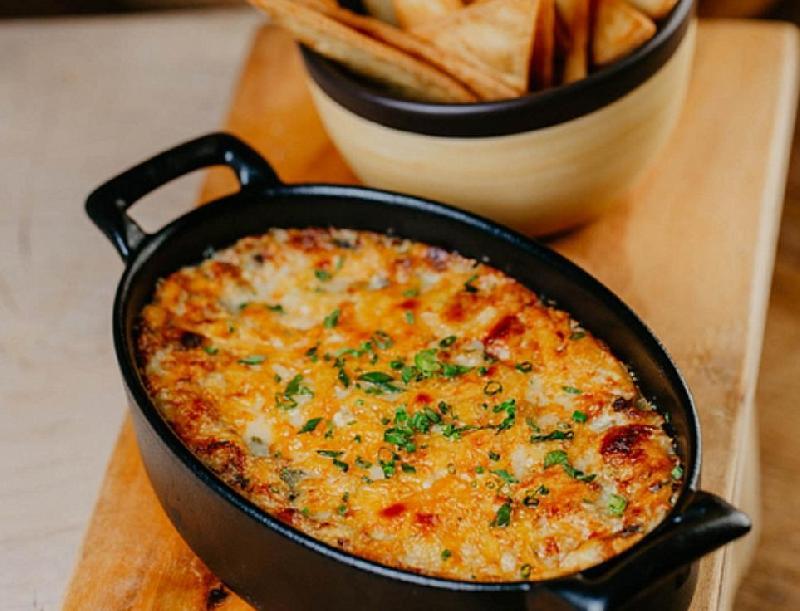 Spinach and Artichoke Dip, Fried Tortilla Chips