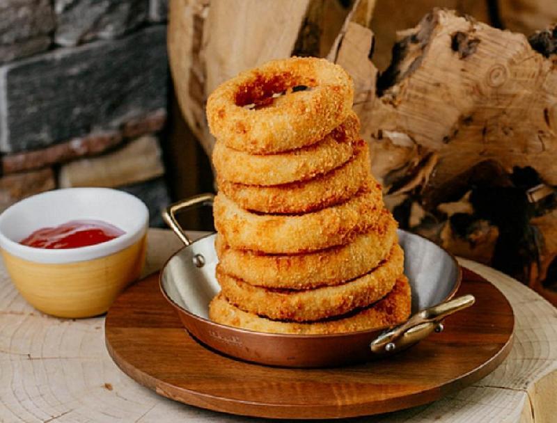 Double Crisp Fried Onion Rings, Spicy Ketchup