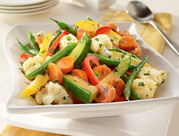Steamed vegetables