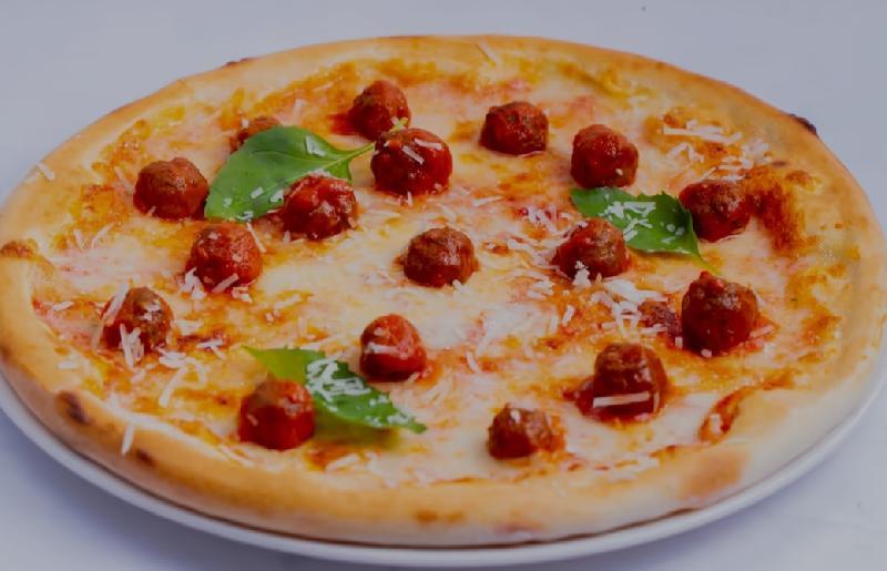 Meatball Pizza
