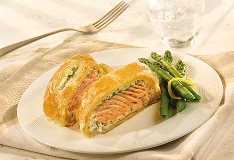 Salmon strudel