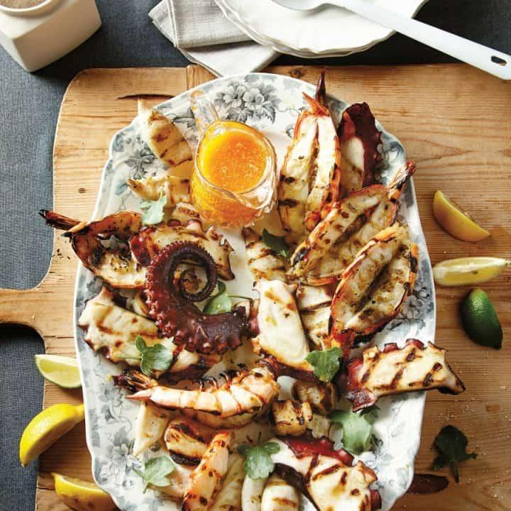 Fruits de mer grilles