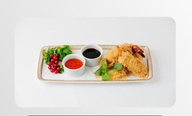 Креветки в катаифи 