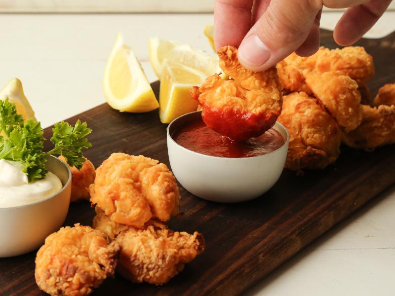 Shrimps in batter 