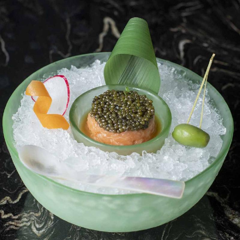 Salmon Tartare with Caviar
