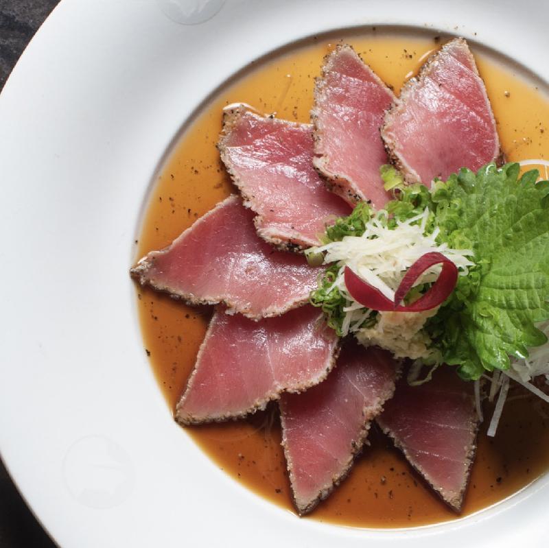 Tuna Tataki with Tosazu