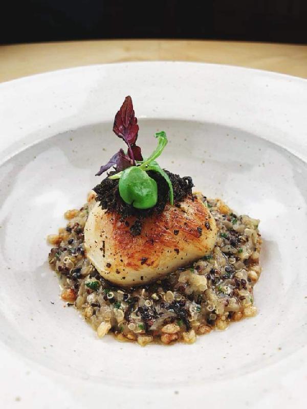 Pan Fried Scallops Yuzu Truffle