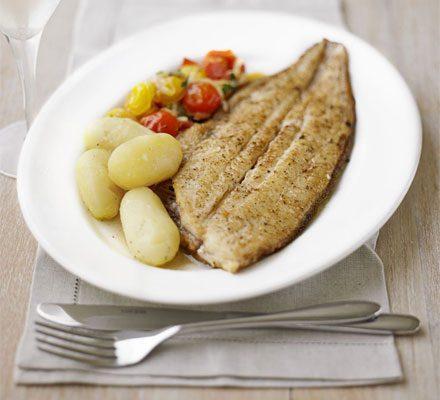 Pan Fried Dover Sole with Red Chili Shiso Salsa