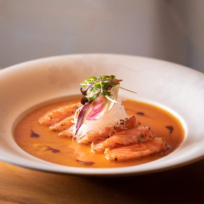Seared Salmon Karashi Sumiso