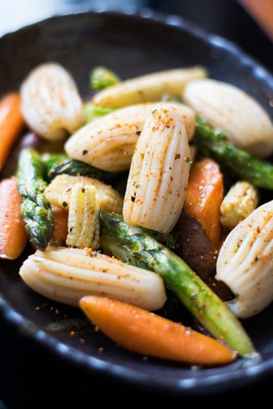 Squid 'Pasta' with Light Garlic Sauce