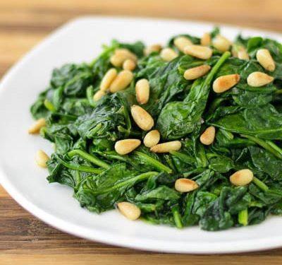 Spinach With Peanuts