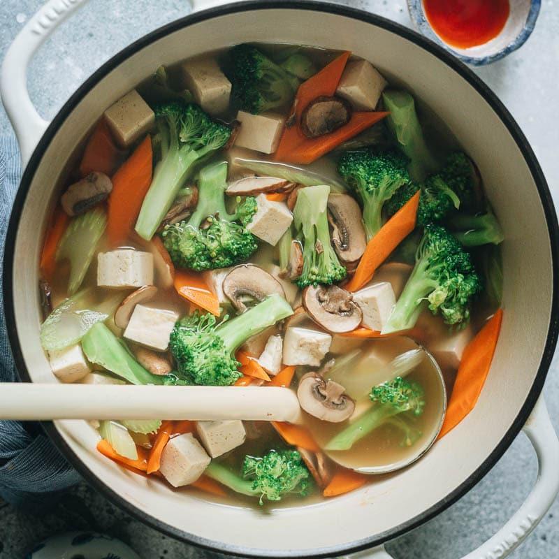 One Pot Chinese Vegetables Soup