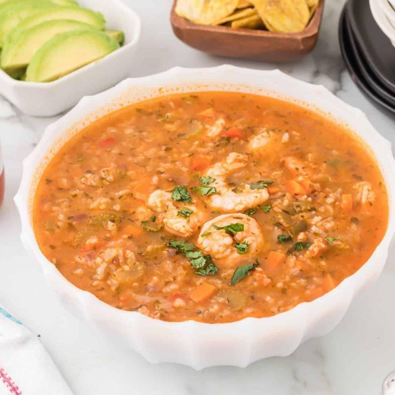 Shrimps Rice Soup