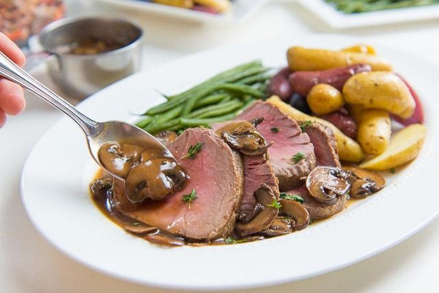 Beef Tenderloin With Mixed Mushrooms