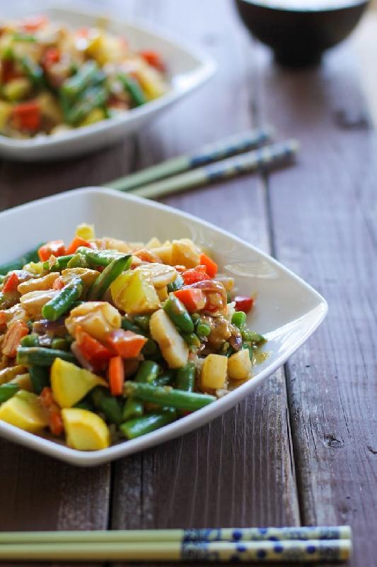 Sotted Vegetables İn Thai Sauce