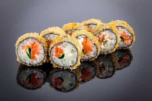 Salmon Tempura Hot Roll