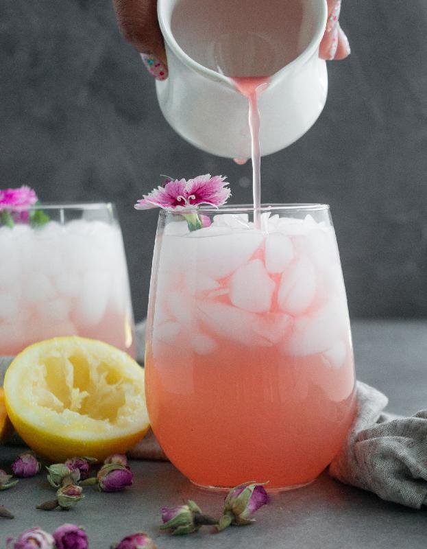 Rose cardamom lemonade 