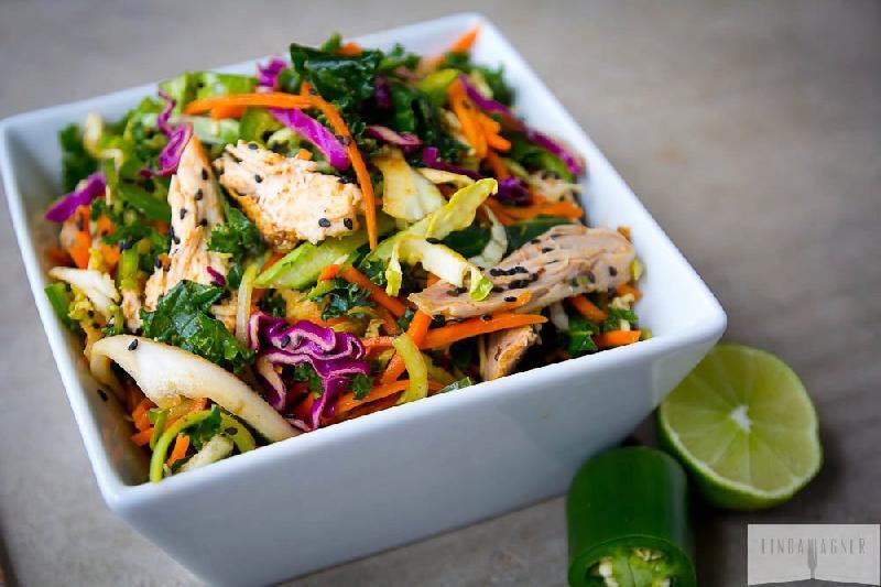Asian hot chicken salad