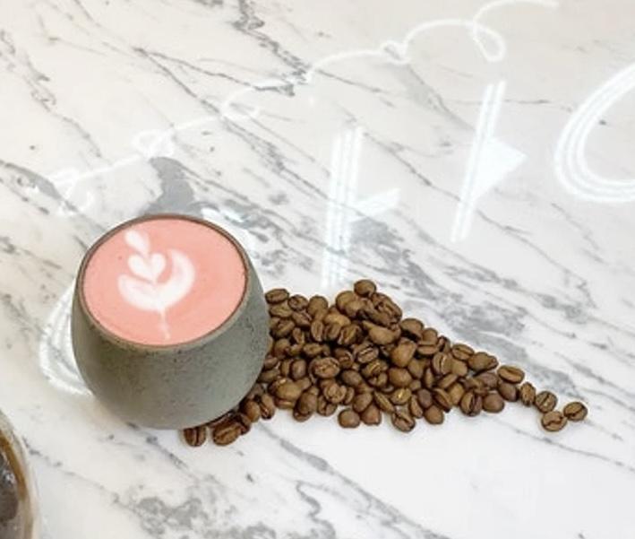 Pink choco latte 