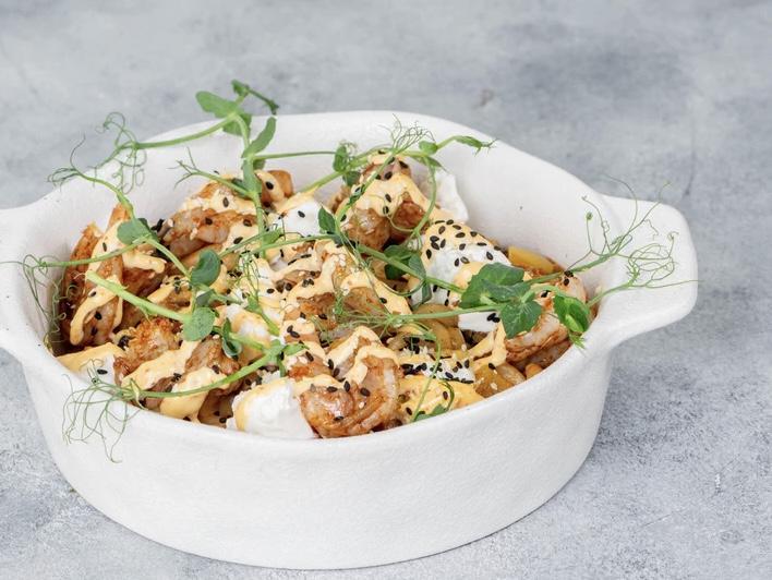 Harissa Shrimp Udon