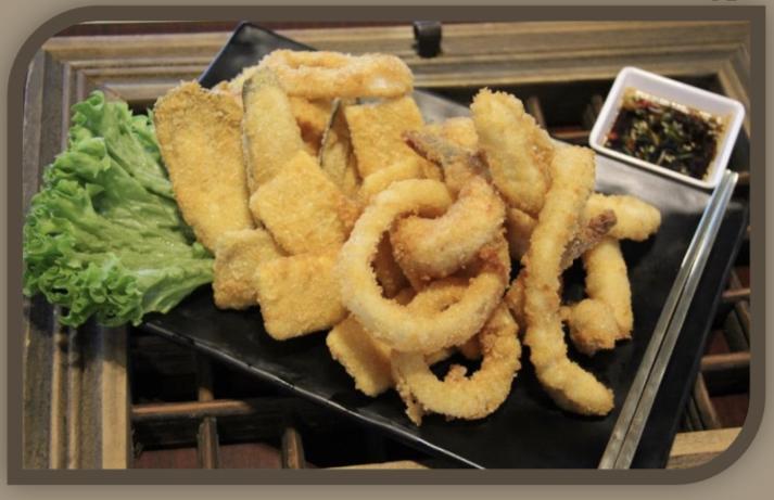 왕새우튀김King-Prawn tempura (6pcs)
